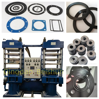 شراء محطة مزدوجة حلقة الختم المطاطية Vulcanizer مع التحكم التلقائي PLC فتح القالب التلقائي وتسخين الكهرباء / النفط / البخار online manufacture