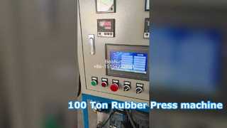 مكبس كبرتة مطاطي 100 طن لطاولة العمل مقاس 400 × 400 مم